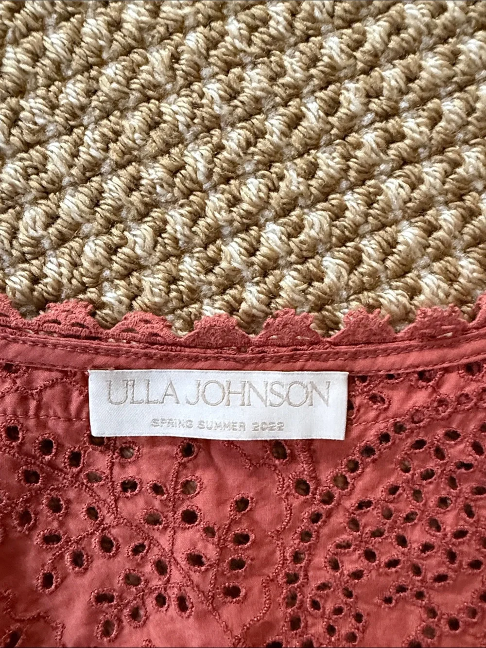 Ulla Johnson Rose Eyelet Lace Peplum Button-Front Top